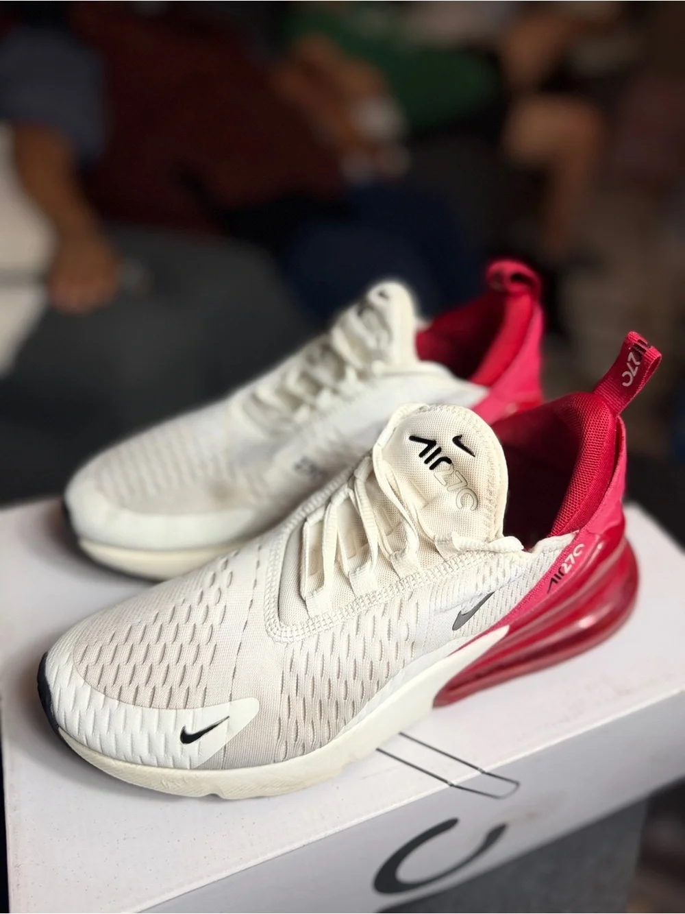 Nike Air Max 270 Off-White with Red Accents
